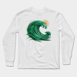 GREEN WAVE Long Sleeve T-Shirt